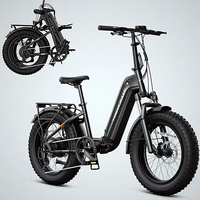20'' Fat Tires Electric Bicycle 500W 23MPH 48V 32Miles Folding Ebike Off Road