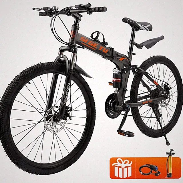 26" wheels 27 speed double disc brake folding mountain bike MTB for adults R1