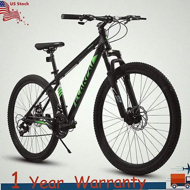 27 Inch Mountain Bike W/ Aluminum Frame&Disc Brakes 21 Speed MTB for Teens Adult