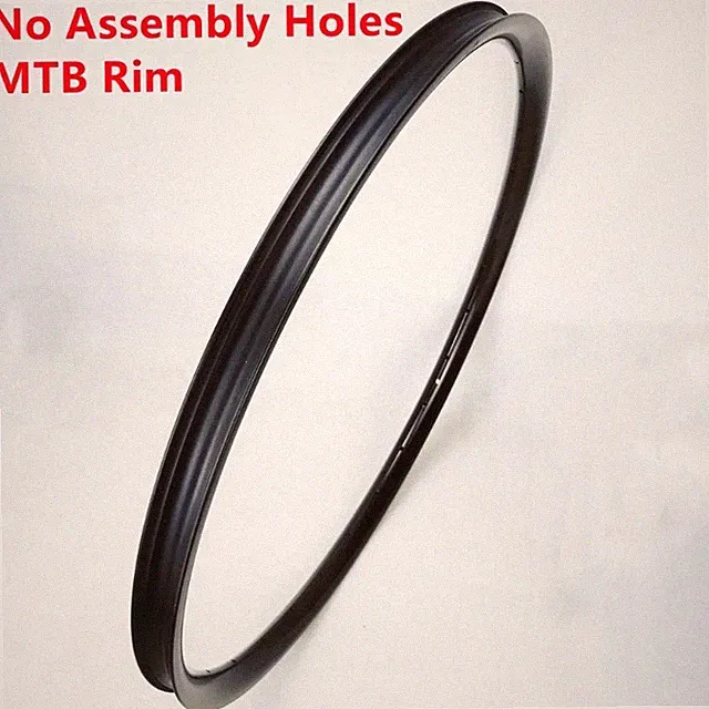 29er/27.5er XC Mountain Bike Rim Carbon Tubeless Bicycle Wheel No Assembly Holes