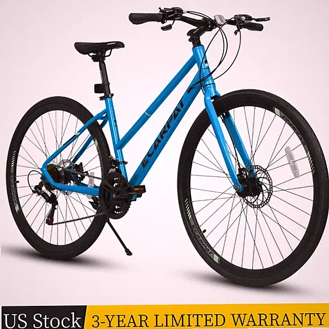 700Cx35 Road Bike 21-Speed Disc Brakes Flat Handlebar Bike for Adult & Teenagers