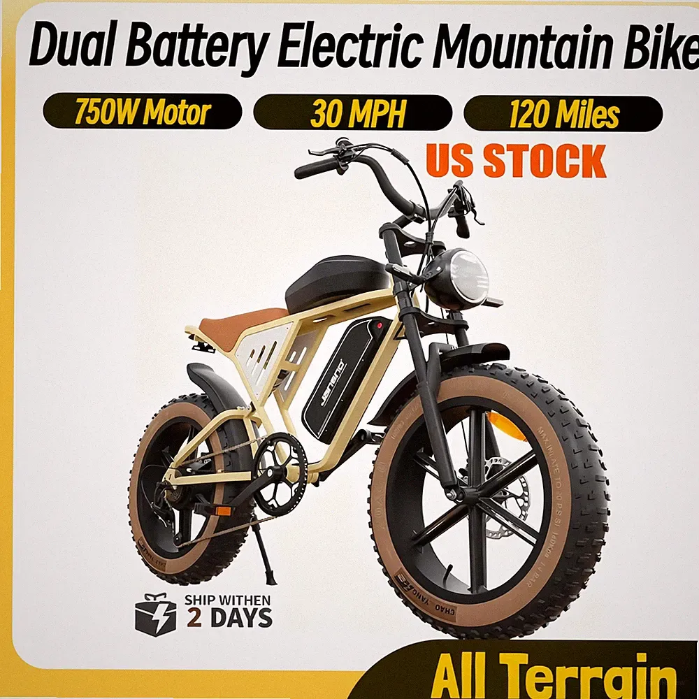 750w 120 Miles Off-road Electric Bike 30mph Mountain Off-road E Bike For Adult