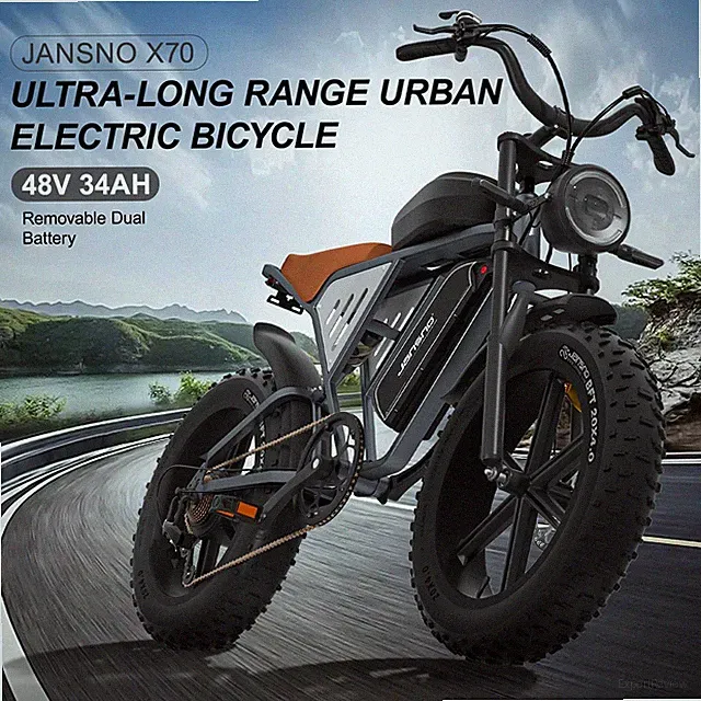 750w Electric Bike 48v Dual Battery 120 Miles Range 30mph 20" Fat Tire E-bike