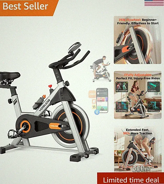 Adjustable Resistance Exercise Bike with Tablet Holder - Ideal for Weight Loss