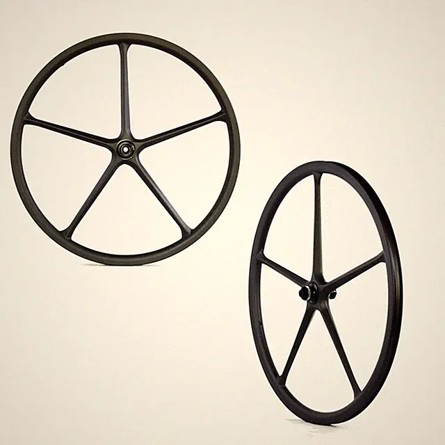 Full Carbon Wheels Road/Track/Triathlon Bike 5 Spoke Wheels Tubeless Clincher