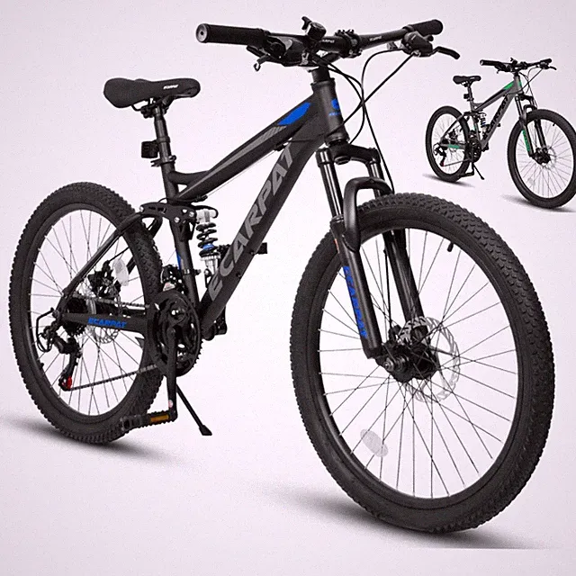 Full Suspension Mountain Bike 21 Speed Mechanical Disc Brakes MTB Road Bicycle