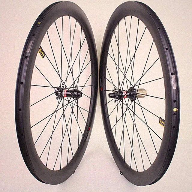 Gravel Bicycle Carbon Wheel Disc Brake Tubeless 27mm Wide Disc Brake Wheelset