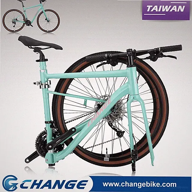 Gravel Bike 700C Folding Bike Tour Bicycle Shimano 27S Portable GF-901G 49cm