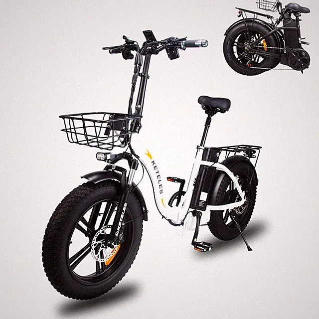 Keteles 1000W Electric Folding E-Bike 48V/17.5AH 20" FatTire Bicycle for Adults