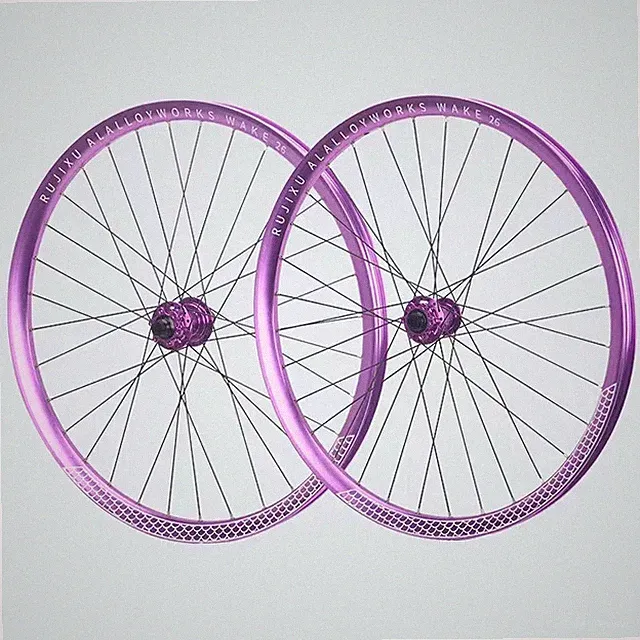 Mountain Bicycle Wheelset with Disc Brake System Variable Diameter Spokes