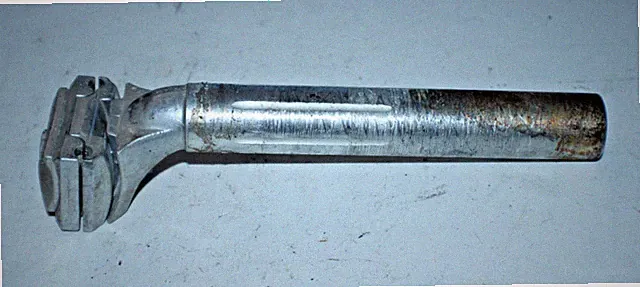 Roto Made in Italy Vintage Seatpost Seat Tube 200/27mm 15mm Offset Silver Alloy~