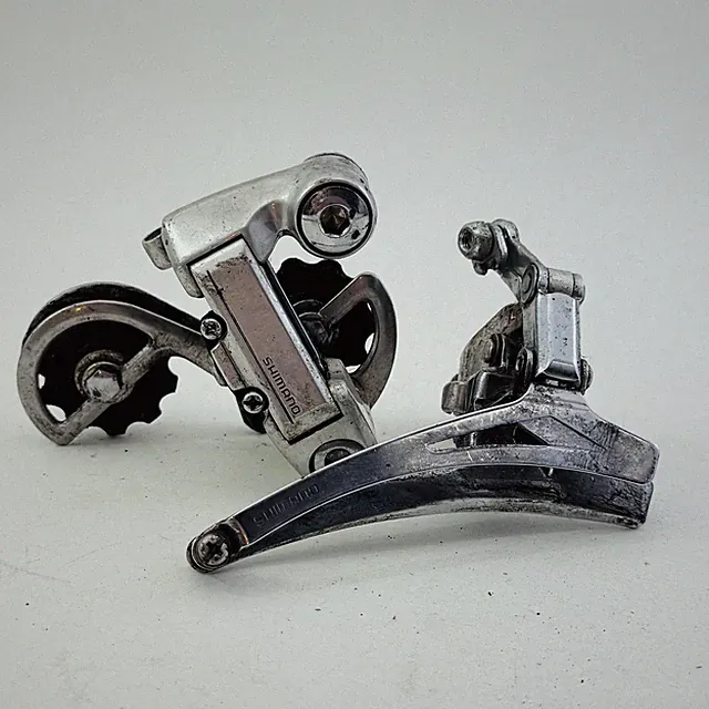 Vintage Shimano FD-Z204 RD-Z505 Derailleur Set Silver Short Cage Road Bike A27